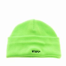 ダブルタップス WTAPS 23AW ロゴ 刺? ビーニー ニットキャップ F グリーン 緑 232MADT-HT04 メンズ_画像1