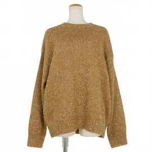  Dries Van Noten DRIES VAN NOTEN lame g Ritter knitted sweater pull over long sleeve crew neck S Gold lady's 