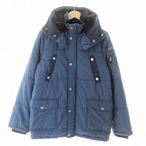 ディーゼル DIESEL キッズ 中綿 ジャケット コート フーディ ジップアップ ネイビー 紺 XXL 170～175 1205 キッズ