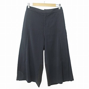 アドーア ADORE 美品 ワイド パンツ ガウチョパンツ ストレッチ 紺 ネイビー 36 1225 IBO45 レディース