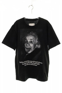 サカイ sacai 20-0117S サイズ 4 Einstein T-Shirt Tee Black アインシュタイン フォト プリント Tシャツ アイコン ブラック 黒 ポートレー