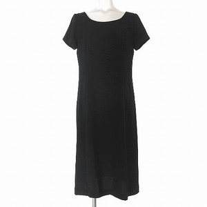  Agnes B agnes b. One-piece knee height short sleeves side tuck black black 40 #RF lady's 