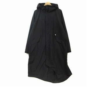 カリマー karrimor HBT coat アウトドアコート ロング アシメ ダブルジップ フード 101216 黒 ブラック S メンズ