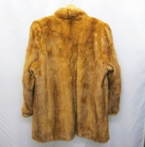 ミンク ファー 毛皮 コート ジャケット ベージュ 11号 M-Lサイズ相当 レディース_画像2