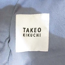 タケオキクチ TAKEO KIKUCHI ストライプ織 コットン パンツ 3 ブルー ストレッチ ジッパーフライ メンズ_画像3