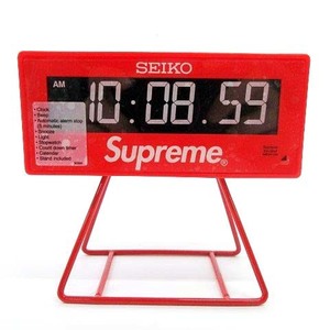 未使用品 シュプリーム SUPREME × セイコー SEIKO 21SS Marathon Clock 時計 QHL905RL マラソンクロック 雑貨 赤 レッド ■U30