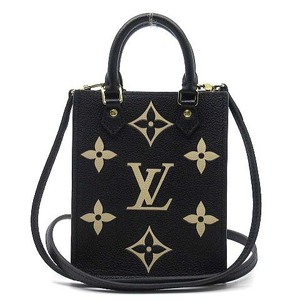 ルイヴィトン LOUIS VUITTON モノグラム アンプラント プティット サックプラ 2WAY ショルダーバッグ M81416 ブラック ベージュ RFID 美品