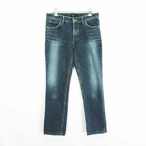 サムシング Vienus Jean 97112 デニム ジーンズ ボトムス スリム ストレート ユーズド加工 29 インディゴブルー ※EKM レディース