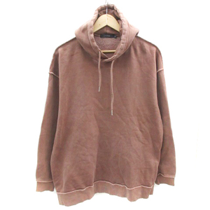  Rageblue RAGEBLUE Parker pull over long sleeve damage processing reverse side nappy M Brown tea /YM31 men's 