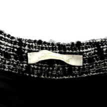 アベニールエトワール Aveniretoile スカート ギャザー フレア ミディ丈 ツイード ラメ 日本製 ウール混 ブラック 黒 ホワイト 白 36_画像7