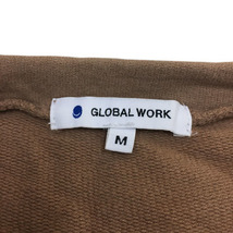 グローバルワーク GLOBAL WORK カットソー プルオーバー ラウンドネック 切替 レイヤード風 長袖 M 茶 ブラウン レディース_画像5