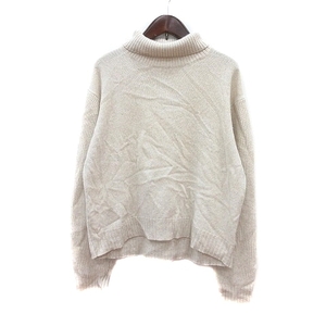  Urban Research URBAN RESEARCH knitted sweater ta-toru neck long sleeve F white ivory /MN men's 