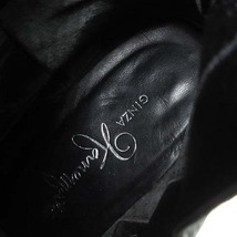 銀座かねまつ GINZA Kanematsu スエード ニーハイブーツ ロングブーツ ブラック 黒 22cm レディース_画像5