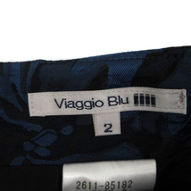 ビアッジョブルー Viaggio Blu フレアスカート ロング丈 花柄 2 青 ブルー /SM26 レディース_画像4