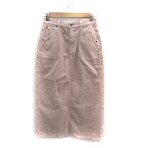  Lee LEE flair юбка макси длина длинный длина вельвет S свет розовый /SM33 женский 
