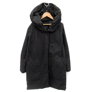  have . mail Allumer down coat long height with a hood . plain Zip up 1 black black /SY12 #MO lady's 