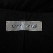 レッセパッセ LAISSE PASSE コート ダウン 長袖 ステンカラー ビジューボタン ファー 厚手 無地 38 黒 ブラック アウター /BT レディース_画像8