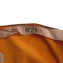 ヌメロヴェントゥーノ N°21 Tシャツ カットソー 半袖 レイヤード コットン シルク混 白 ホワイト オレンジ 40 M位 レディース_画像5