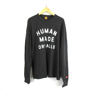 ヒューマンメイド HUMAN MADE DAY ALLS GRAPHIC L/S T-SHIRT ロングスリーブ 長袖 Tシャツ カットソー 黒 ブラック 2XL メンズ