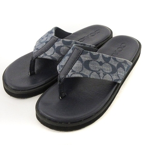  Coach COACH tongs sandals C8838f lip frop signature navy blue navy series US7 EU40 men's 