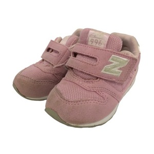 ニューバランス NEW BALANCE スニーカー シューズ スエード 無地 ラメ ロゴ 13.0 ピンク 白 ホワイト シルバー IZ996PRP キッズ