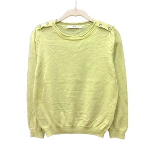  ef-de ef-de knitted cut and sewn long sleeve 9 yellow green light green /MN lady's 