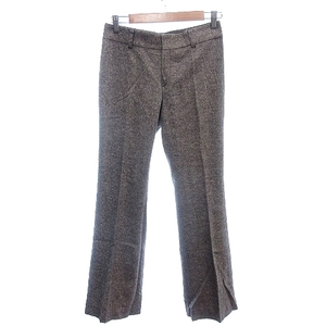  Untitled UNTITLED pants slacks center Press tweed Anne gola. cashmere .2 tea Brown /AU #MO lady's 