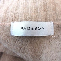 ページボーイ PAGE BOY ニット セーター 長袖 ドロップショルダー バルーン袖 ハイネック 切替 F 茶 ブラウン /CT レディース_画像6