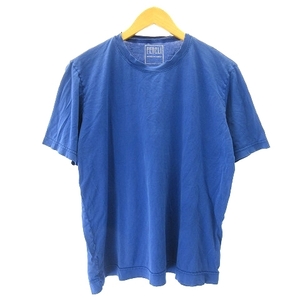 FEDELI フェデーリ Tシャツ カットソー 半袖 青 ブルー 54 約XL メンズ