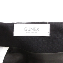 グネックス GUNEX スカート ひざ丈 タイト 総裏 ウール 無地 黒 ブラック I42 M相当 レディース_画像7