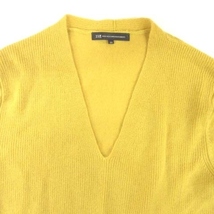 23区 オンワード樫山 美品 長袖 セーター ニット 大きいサイズ 44 約Lサイズ 黄色 イエロー IBO45 レディース_画像3