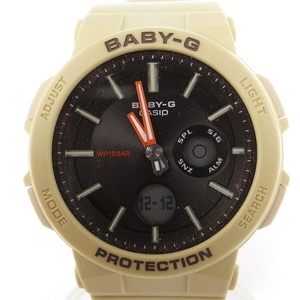 ベビージー Baby-G ワンダラーシリーズ HUSTLER コラボカラー 腕時計 アナデジ クオーツ BGA-255-5ADR ベージュ ウォッチ ■SM1 レディース