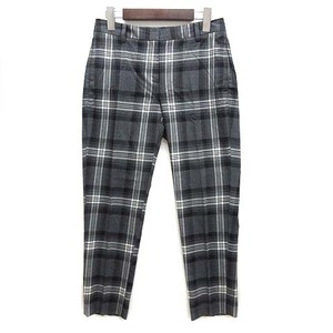 セオリーリュクス theory luxe チェック サキソニー ウール クロップド パンツ CHECKED. SAXONY ADLER. CH グレー 38 レディース