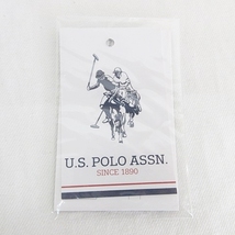 未使用品 ユーエスポロアッスン U.S.POLO ASSN. ショルダーバック ポーチ デニム ロゴ 黒 紺 ブラック ネイビー レディース_画像9