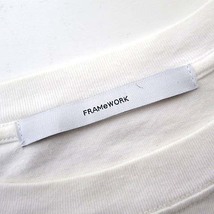 フレームワーク Framework 21SS Tシャツ カットソー ビッグ ロゴ オーバーサイズ コットン 長袖 M-L 白 ホワイト 黒 ブラック レディース_画像4