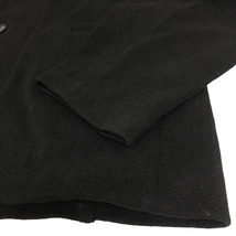 エーケーエム コンテンポラリー AKM contemporary ジャケット コート シングル ヘリンボーン ミドル丈 長袖 XL 黒 ブラック メンズ_画像4