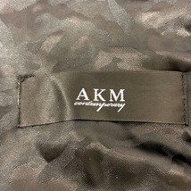 エーケーエム コンテンポラリー AKM contemporary ジャケット コート シングル ヘリンボーン ミドル丈 長袖 XL 黒 ブラック メンズ_画像3