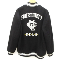 フォーサーティ fourthirty 430 22AW WOOL STUDIUM JACKET 22-134 スタジャン ブルゾン ウール混 黒 ブラック 2 L位 アウター メンズ_画像3