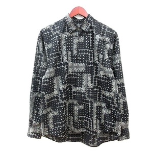  Takeo Kikuchi TAKEO KIKUCHI shirt total pattern long sleeve S black black /MN men's 