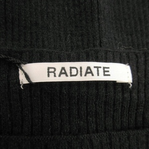 未使用品 ラディエイト RADIATE ニット セーター リブ ボートネック 長袖 ワイドスリーブ もっちり F 黒 ブラック /AO17 ☆ レディースの画像6