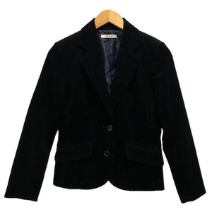 e Spee Be SPB tailored jacket blaser V neck corduroy plain lining long sleeve M black black *MZ lady's 