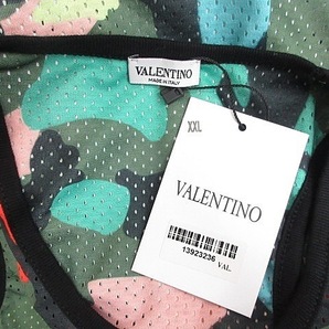 未使用品 ヴァレンティノ ヴァレンチノ VALENTINO タンクトップ シャツ メッシュ 総柄 カモフラ 迷彩 カーキ ブラック ブルー XXL メンズの画像3