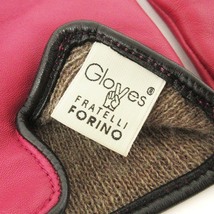 グローブス GLOVES FRATELLI FORINO 手袋 グローブ レザー ステッチ ピンク系 7 レディース_画像4
