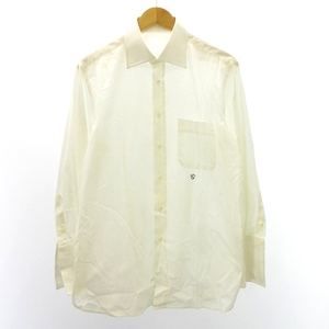 PECOLA GINZA ペコラ銀座 ワイシャツ ドレスシャツ 長袖 白 ホワイト 約M メンズ