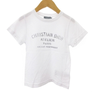 ディオール Dior atelier Tシャツ カットソー 半袖 丸首 クルーネック コットン 白 ホワイト 6 110cm位 子供服 ■SM1 キッズ