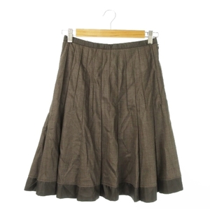 Comme Ca Du Mode COMME CA DU MODE skirt flair knee height wool switch si-m9 tea Brown /AO21 * lady's 