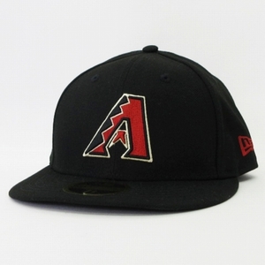 ニューエラ NEW ERA 美品 59FIFTY LOW PROFILE LP MLB A アリゾナ・ダイヤモンドバックス キャップ ブラック レッド 7 3/8 58.7cm 帽子 メ