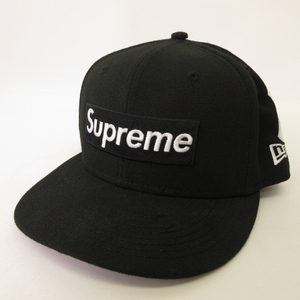 ニューエラ NEW ERA 21AW シュプリーム Supreme 59FIFTY MLB コラボ ニューヨーク・ヤンキース キャップ 帽子 黒 ブラック 7 1/2 59.6cm