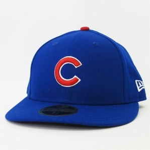 ニューエラ NEW ERA 美品 59FIFTY LOW PROFILE LP MLB C シカゴ・カブス キャップ ブルー レッド 7 1/4 57.7cm 帽子 メンズの画像1