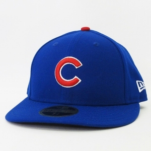 ニューエラ NEW ERA 美品 59FIFTY LOW PROFILE LP MLB C シカゴ・カブス キャップ ブルー レッド 7 1/4 57.7cm 帽子 メンズ